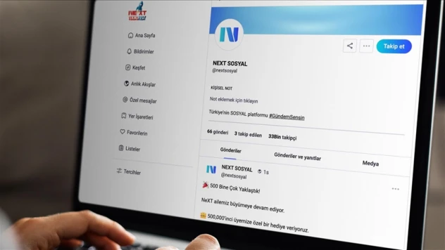 NEXT Sosyal 500 Bininci Üyeye Özel Hediye Verecek