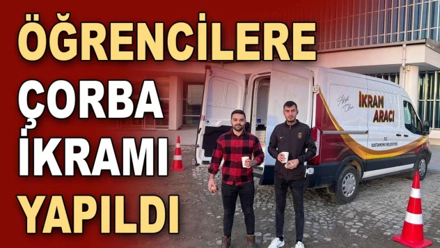 Öğrencilere Çorba İkramı Yapıldı