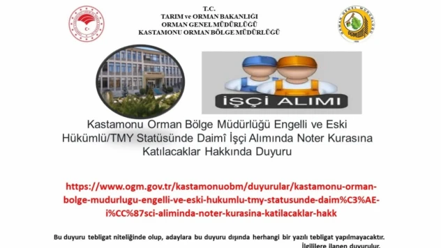 Orman'a 8 İşçi Alınacak