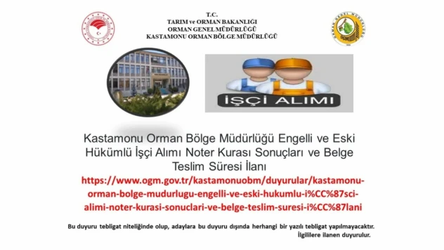 Orman Kura Sonuçlarını Yayınladı