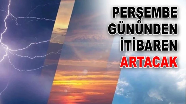 Perşembe Gününden İtibaren Artacak