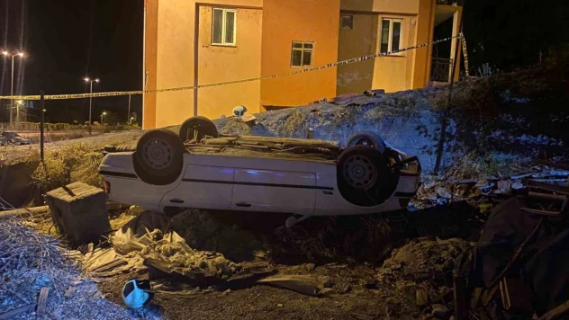 Şarampole Yuvarlanan Otomobilin Sürücüsü Alkollü Çıktı