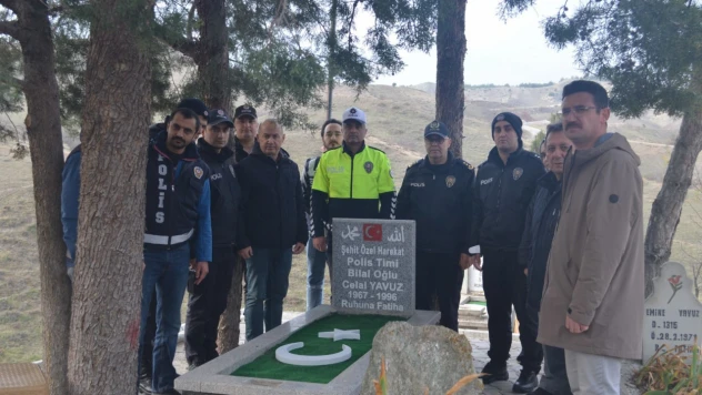Şehit Polis Memuru Celal Yavuz Kabri Başında Anıldı