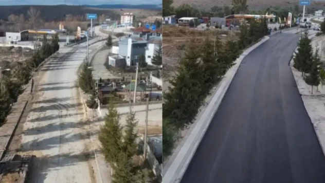 Seydiler'de İlçe Girişine Asfalt Çalışması