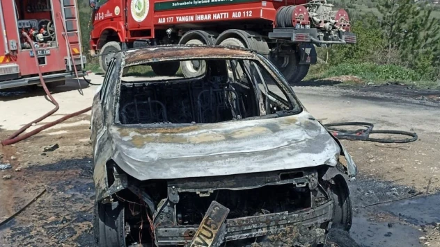 Seyir Halindeki Otomobil Yandı