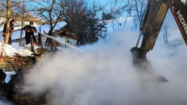 Sinop'ta Ahır Yangını