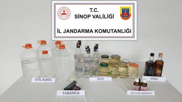 Sinop'ta Kaçak Alkol Operasyonu: 3 Gözaltı