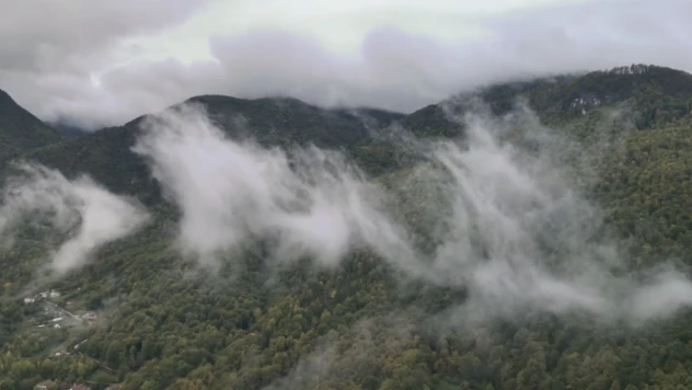 Sis Bulutlarıyla Kaplanan Çankırı'da Mest Eden Görüntüler