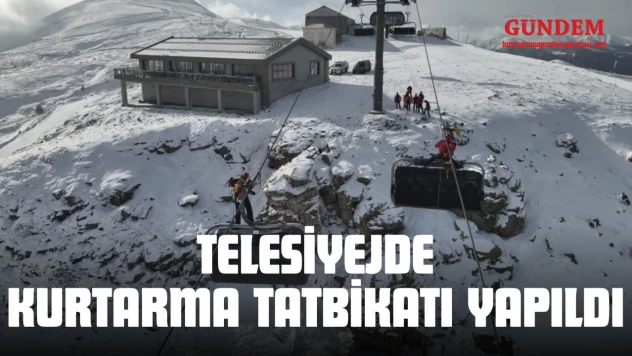 Telesiyejde Kurtarma Tatbikatı Yapıldı