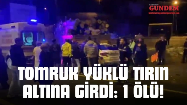Tomruk Yüklü Tırın Altına Girdi: 1 Ölü!