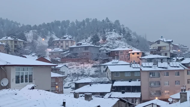 Tosya'da Kar Yağışı Etkili Oldu