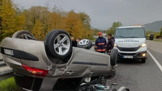 Yağışlı Hava Kazaya Neden Oldu