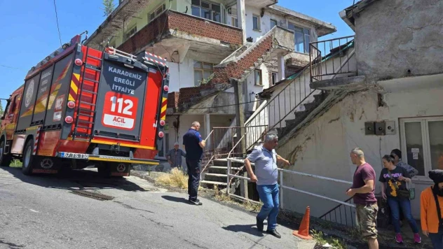 Zonguldak'ın Ereğli İlçesinde Çıkan Yangın Korkuttu