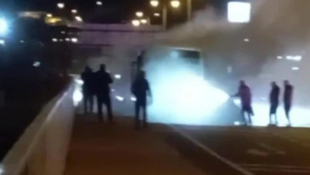 Zonguldak'ta Halk Otobüsünde Yangın Paniği