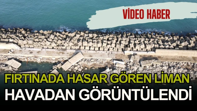 Fırtınada Hasar Gören İnebolu Limanı Havadan Görüntülendi