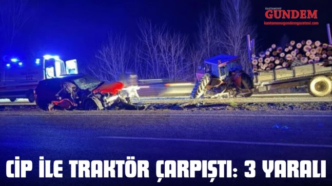 Kastamonu'da Cip İle Traktör Çarpıştı: 3 Yaralı