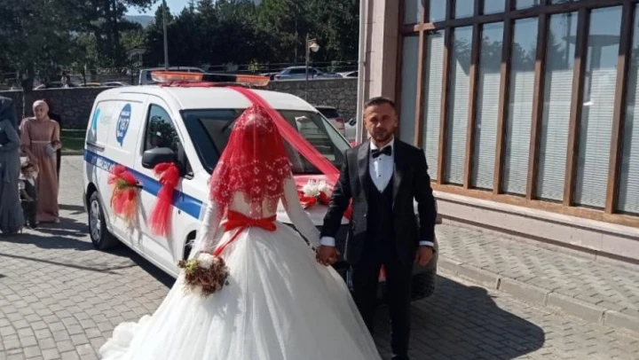 Bu kez arızaya değil gelin almaya gittiler