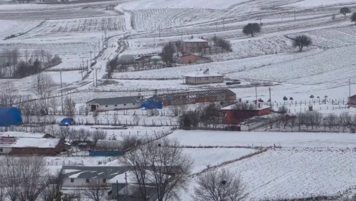 Çankırı'da Kar Yağışı Etkili Oldu