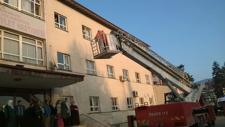 Devlet Hastanesi yangını denedi