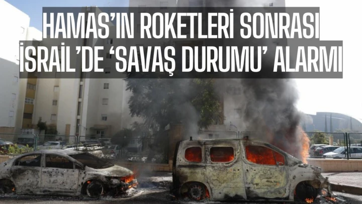Hamas'ın roketleri sonrası İsrail'de 'savaş durumu alarmı'