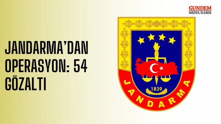 Jandarma'dan Operasyon: 54 gözaltı