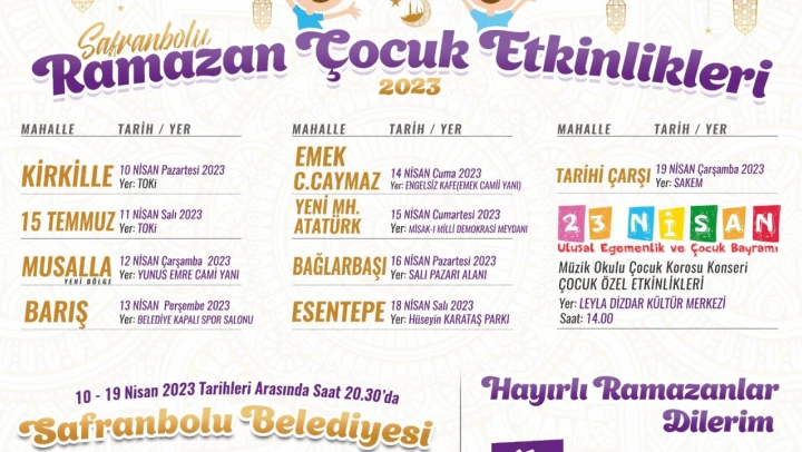 Karabük'te çocuklar için ramazan eğlenceleri başlıyor