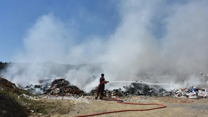 Kastamonu'daki sanayi sitesinde korkutan yangın