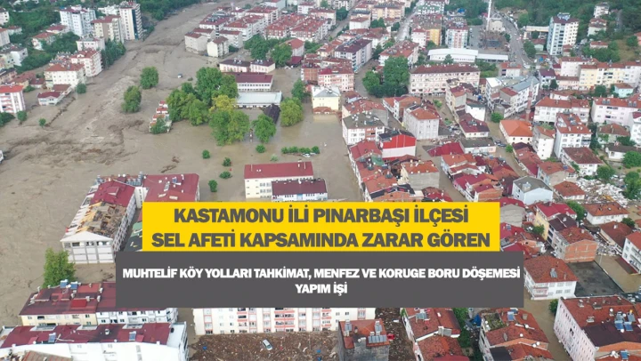 Kastamonu İli Pınarbaşı İlçesinde Sel Afeti Kapsamında Zarar Gören Muhtelif Köy Yolları Tahkimat, Menfez Ve Koruge Boru Döşemesi Yapım İşi