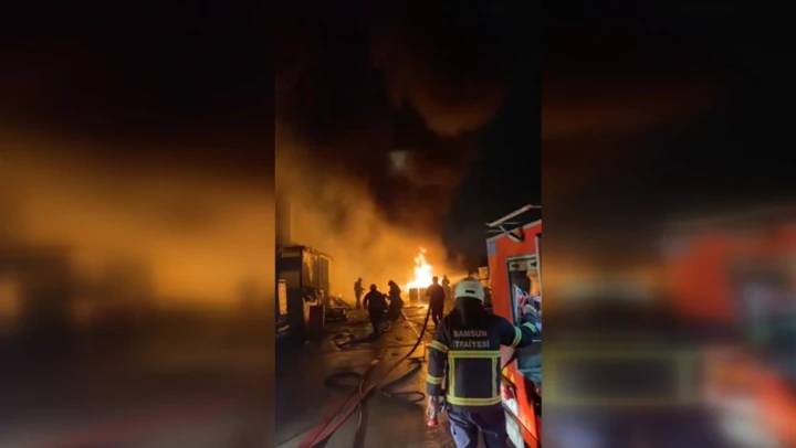 Kauçuk Fabrikasında Yangın