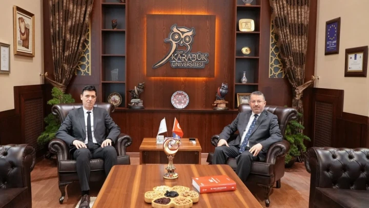 KBÜ Rektörü Kırışık TÜİK Bölge Müdürü Güder İle Bir Araya Geldi