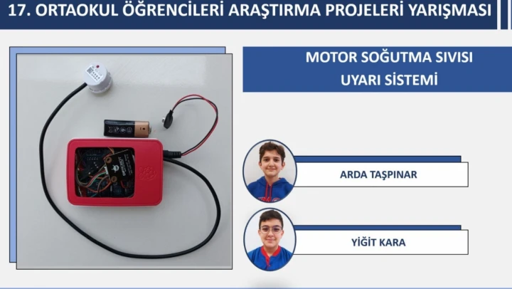 Merkez Ortaokulu'nun projesi TÜBİTAK'a sunuldu