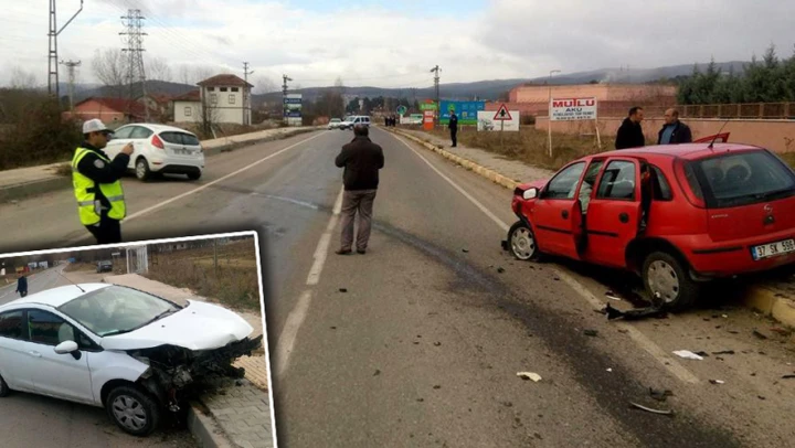 Otobüs ile otomobil çarpıştı 1 ölü