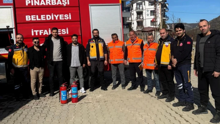 Pınarbaşı'nda Yangın Söndürme Eğitimi Gerçekleştirildi