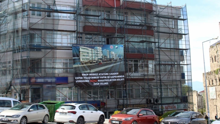 Sinop'ta dış cephe iyileştirme çalışmaları başladı