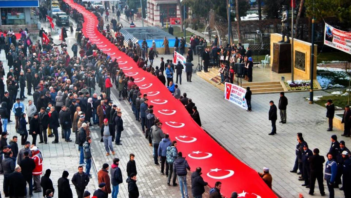 Taşköprü'de binler teröre lanet okudu