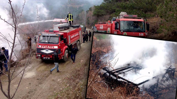Taşköprü'de çıkan yangında 1 ev kül oldu