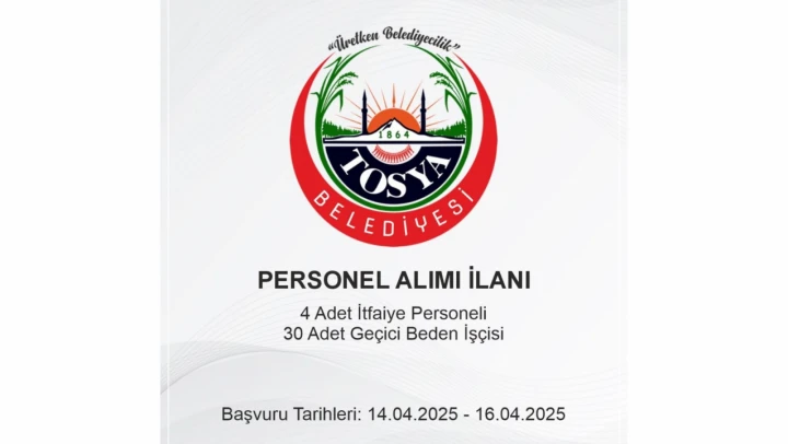 Tosya Belediyesi'ne Personel Alınacak
