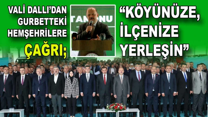 Vali Dallı'dan Gurbetçilere Çağrı: 'Köyünüze, İlçenize Yerleşin'