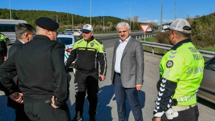 Vali Kılıç, Trafik Kontrol Noktalarını Denetledi