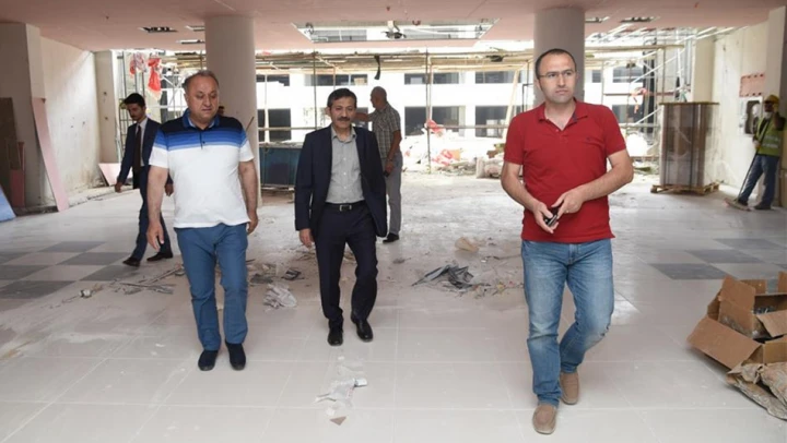 Vali Yıldırım, devam eden çalışmaları inceledi