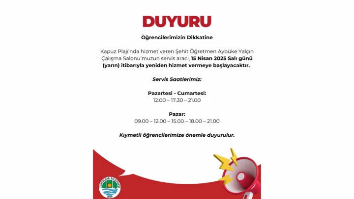Yeniden Hizmete Başlıyor