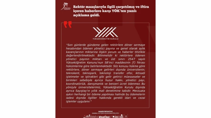 YÖK Ve Üniversiteden İddialara Yanıt