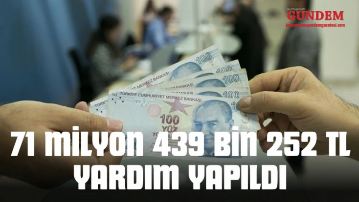 71 Milyon 439 Bin 252 TL Yardım Yapıldı