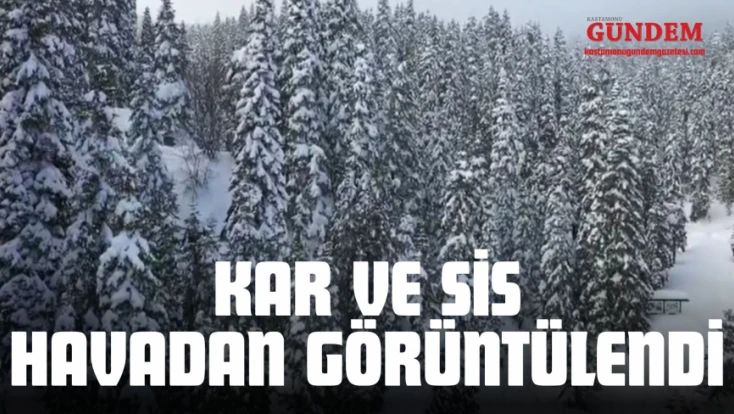 Kar Ve Sis Havadan Görüntülendi