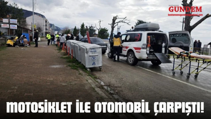 Kastamonu’da Motosiklet İle Otomobil Çarpıştı!