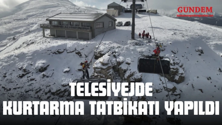 Telesiyejde Kurtarma Tatbikatı Yapıldı