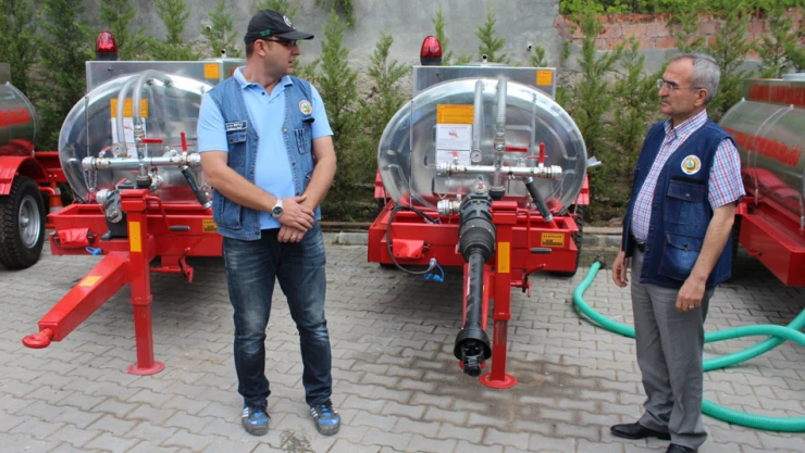14 köye yangın tankeri verildi