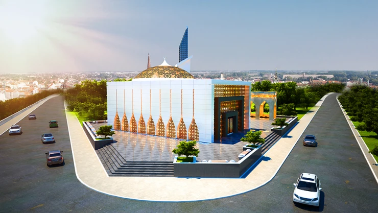 100 yıllık çınar, caminin temelini attı