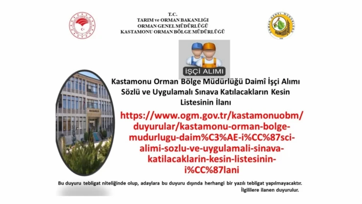 105 İşçi Alınacak: Kesin Liste Belirlendi