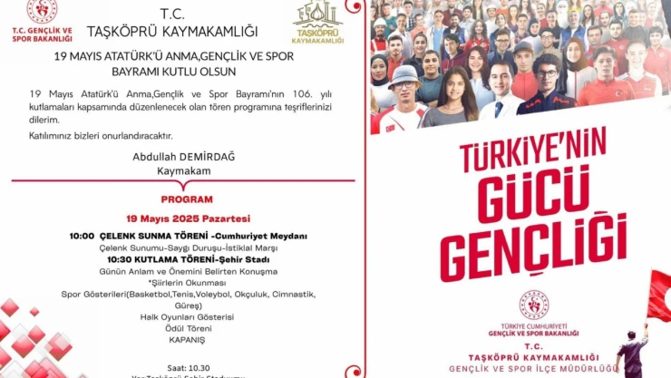 19 Mayıs Büyük Bir Coşkuyla Kutlanacak